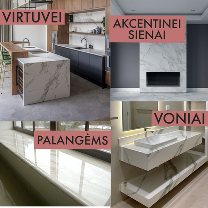 Marble-Style Decorative Film