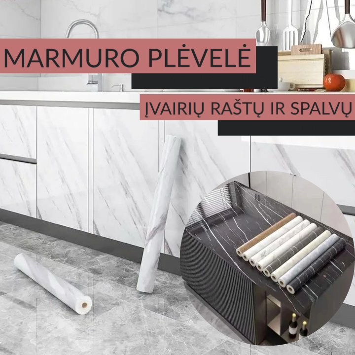 Marble-Style Decorative Film