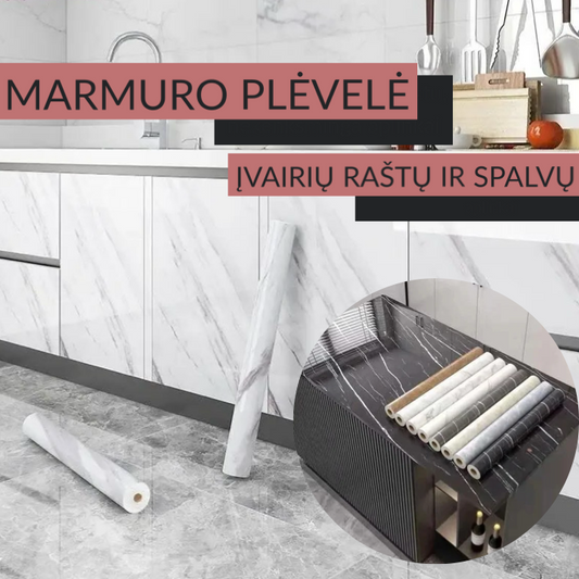 Marble-Style Decorative Film