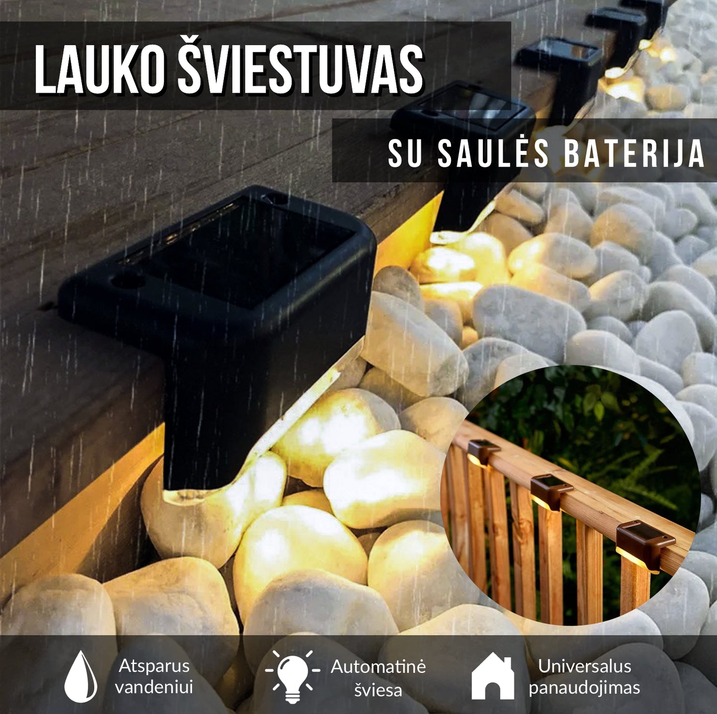 LED Solar Powered Outdoor Light