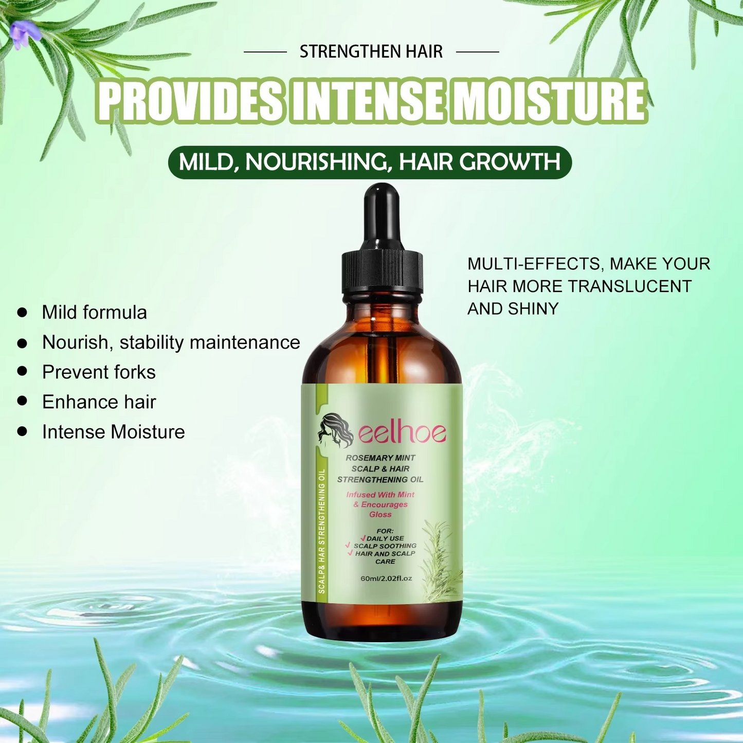 EELHOE Rosemary Mint Hair Growth Oil