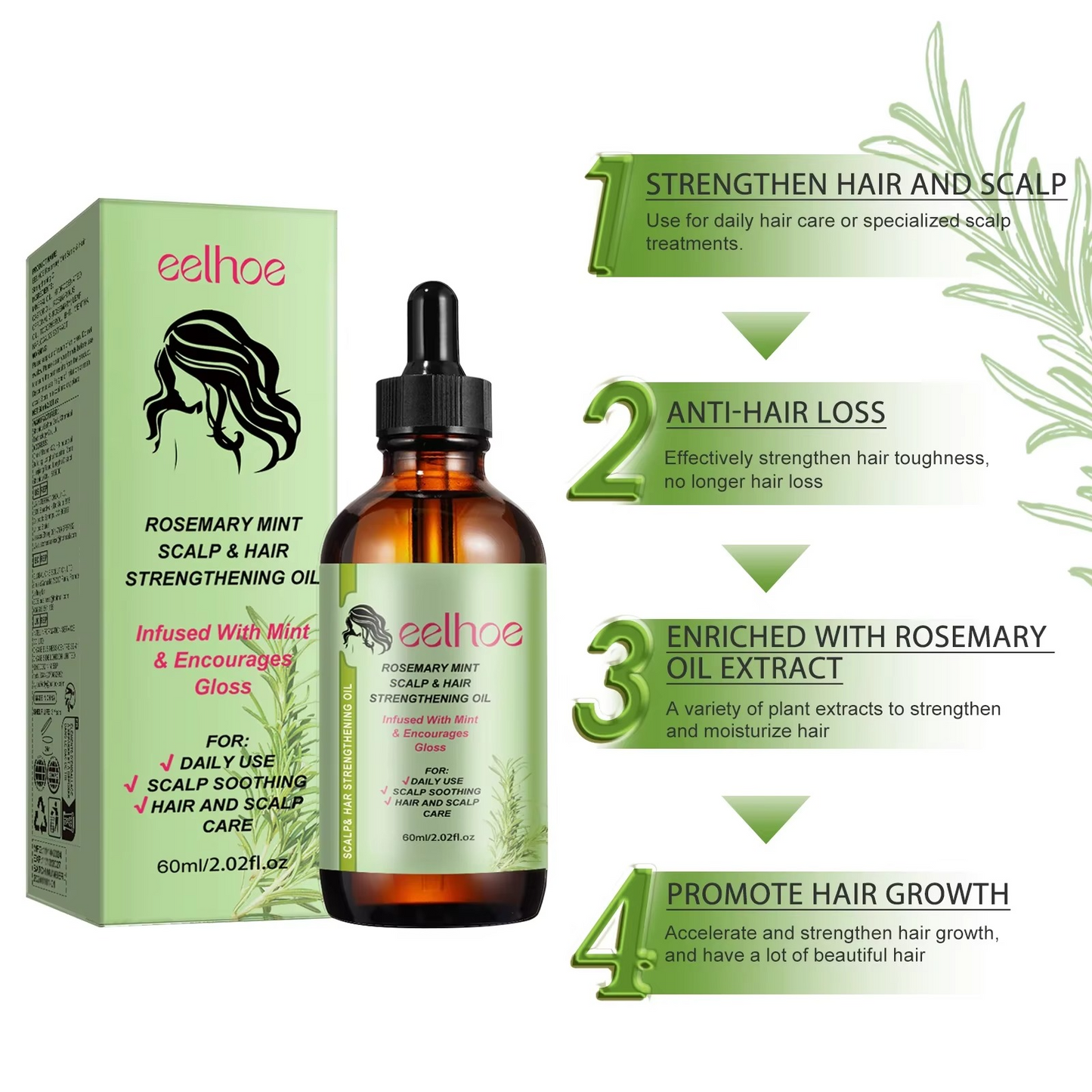 EELHOE Rosemary Mint Hair Growth Oil