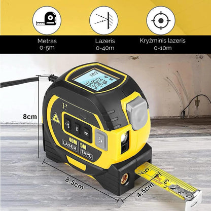 3-in-1 Laser Measuring Tape