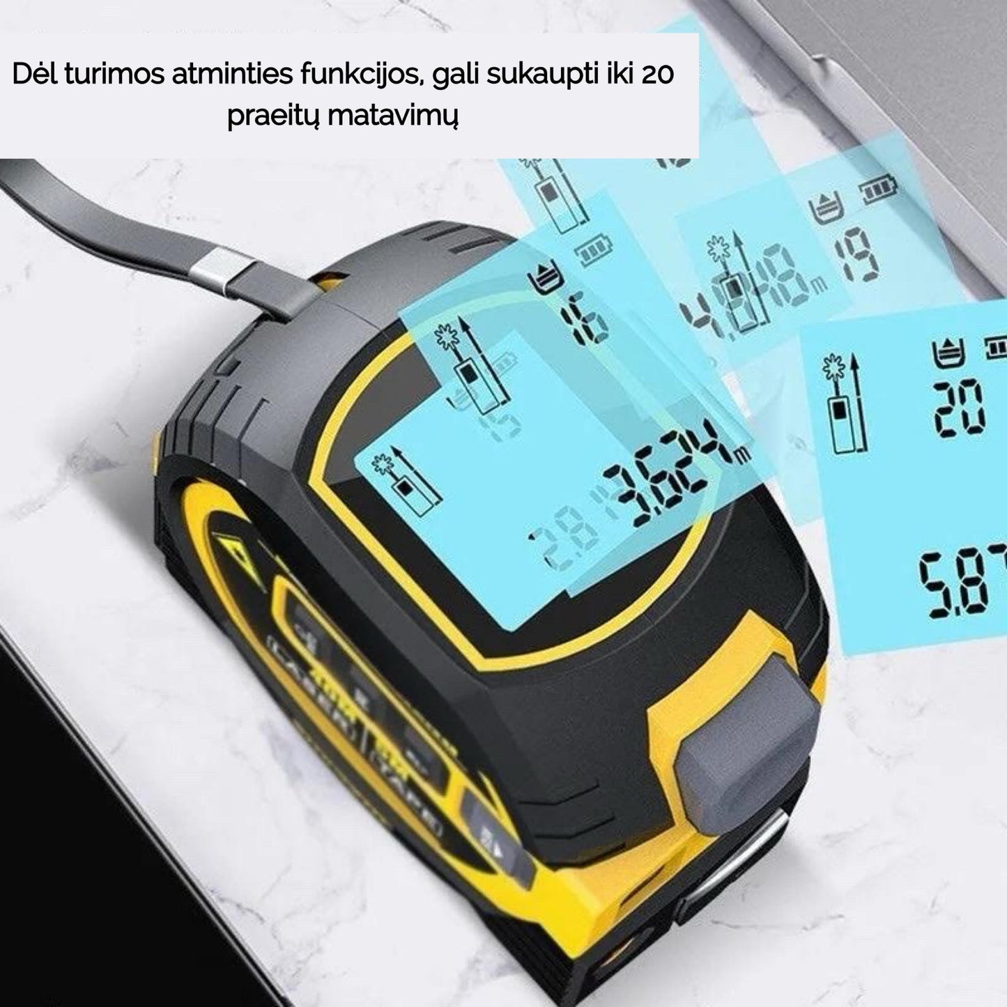 3-in-1 Laser Measuring Tape