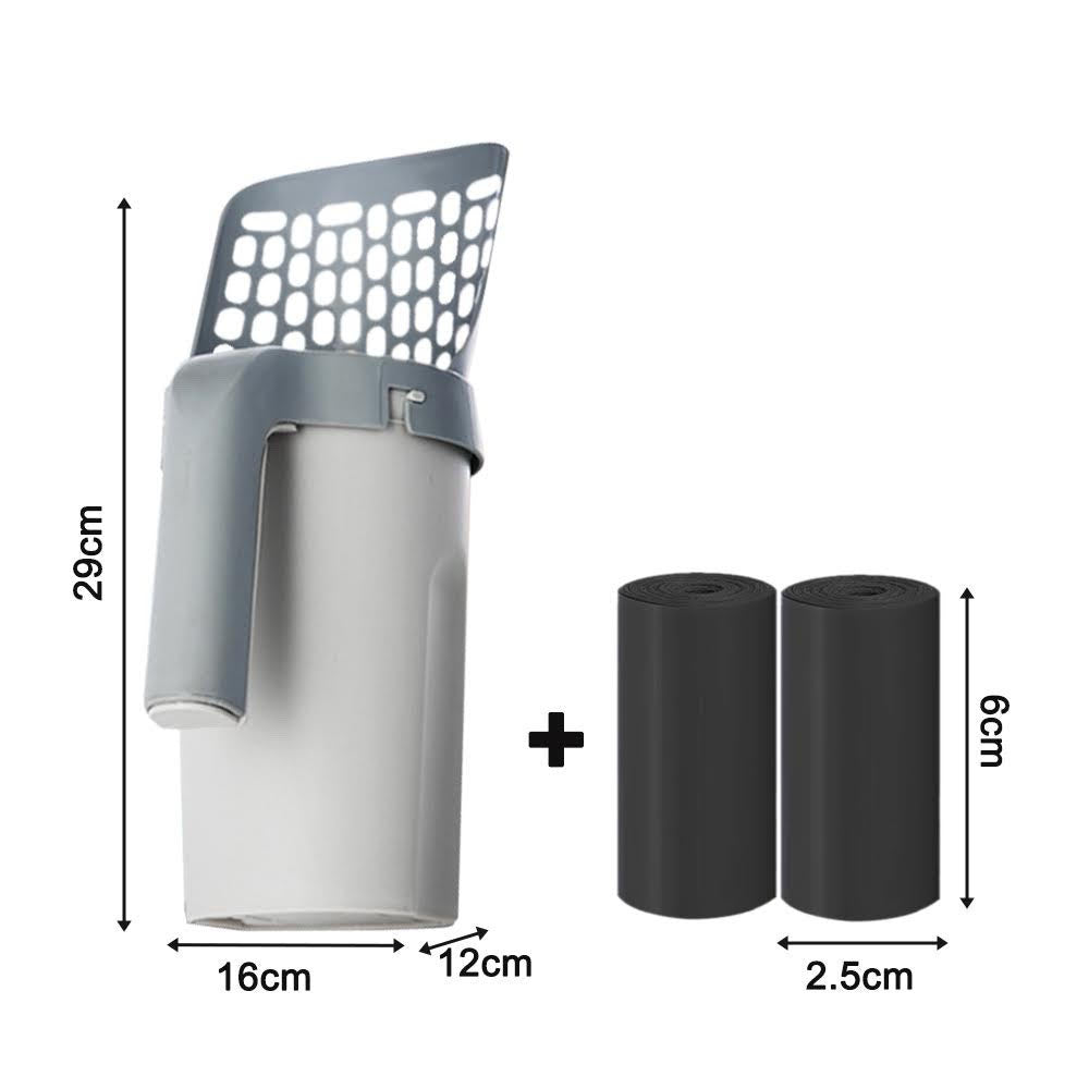 Litter Scoop with Integrated Waste Bags