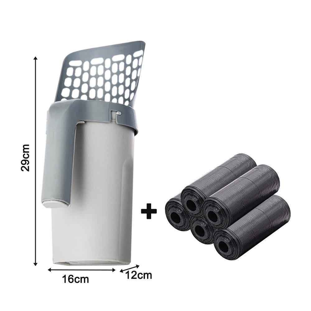 Litter Scoop with Integrated Waste Bags