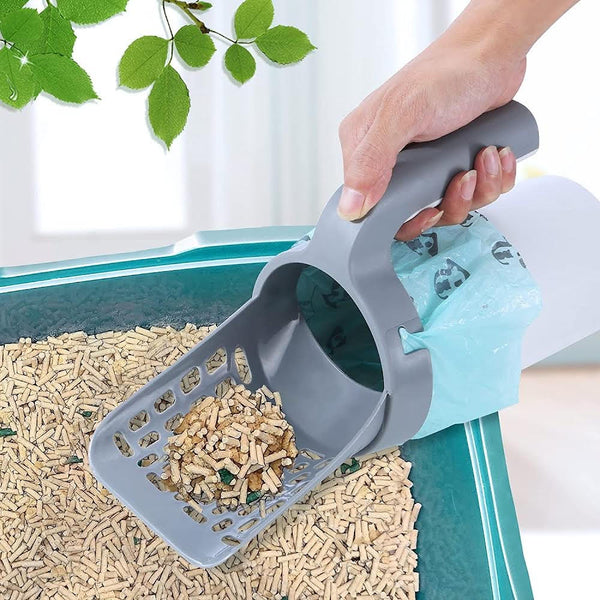 Litter Scoop with Integrated Waste Bags