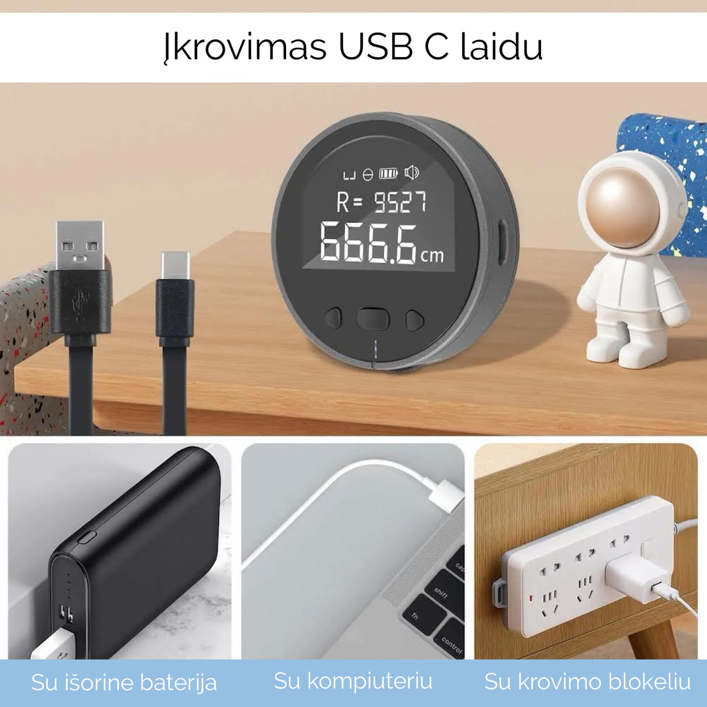 Rechargeable Smart Digital Measuring Tape