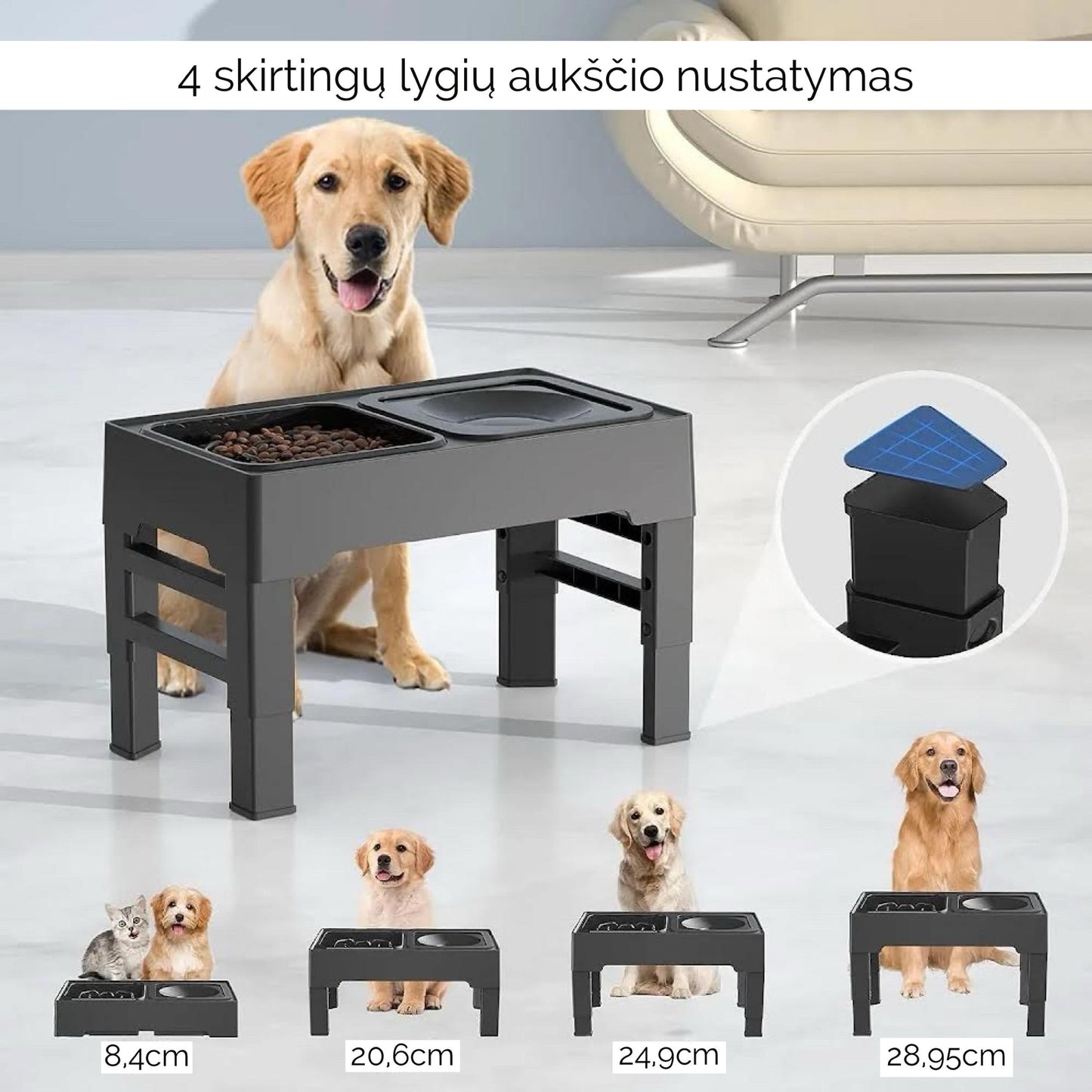 Adjustable Height Pet Bowls