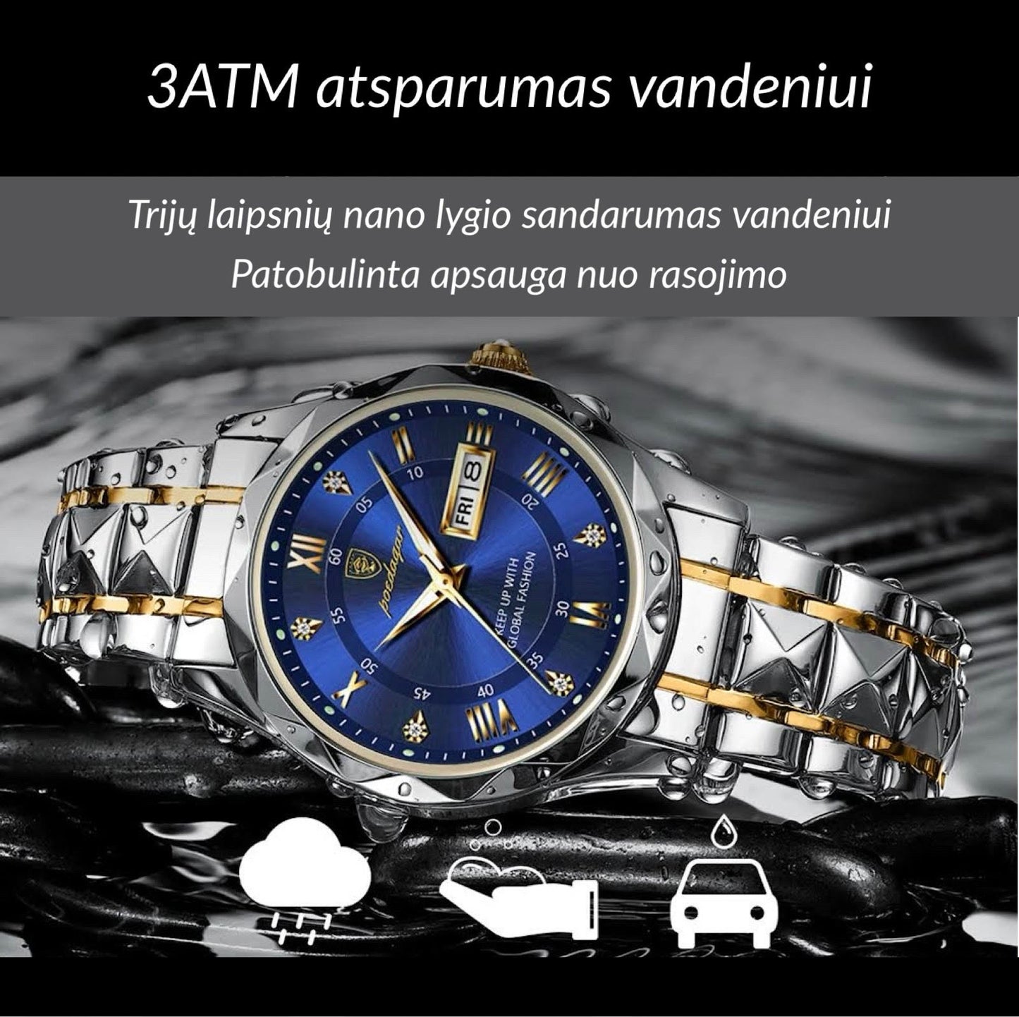 Vyriškas kvarcinis laikrodis 