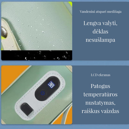 Nešiojamas kūdikių buteliuko šildytuvas