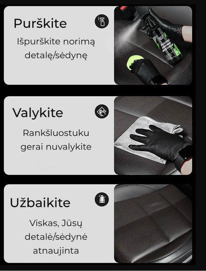 Plastic Renovator for Car Interior Spare Parts Seat Leather Liquid Wax Polish Plastic Restore Cleaner Spray Accessories S3