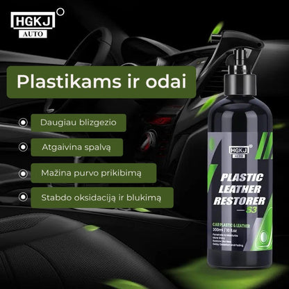 Plastic Renovator for Car Interior Spare Parts Seat Leather Liquid Wax Polish Plastic Restore Cleaner Spray Accessories S3